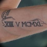 фото тату римские цифры 05.03.2019 №119 - photo tattoo roman numerals - tatufoto.com