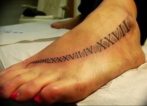 фото тату римские цифры 05.03.2019 №242 - photo tattoo roman numerals - tatufoto.com