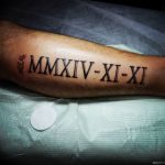 фото тату римские цифры 05.03.2019 №245 - photo tattoo roman numerals - tatufoto.com
