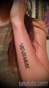 фото тату римские цифры 05.03.2019 №246 - photo tattoo roman numerals - tatufoto.com