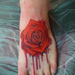 фото тату роза с кровью 19.03.2019 №014 - rose tattoo with blood - tatufoto.com