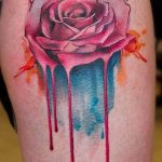 фото тату роза с кровью 19.03.2019 №020 - rose tattoo with blood - tatufoto.com
