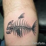 фото тату рыбий скелет 25.03.2019 №033 - fish skeleton tattoo - tatufoto.com