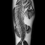 фото тату рыбий скелет 25.03.2019 №036 - fish skeleton tattoo - tatufoto.com