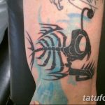 фото тату рыбий скелет 25.03.2019 №063 - fish skeleton tattoo - tatufoto.com