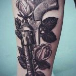 фото тату с пистолето 04.03.2019 №002 - photo tattoo with a gun - tatufoto.com