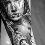 фото тату с пистолето 04.03.2019 №014 - photo tattoo with a gun - tatufoto.com