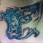 фото тату с пистолето 04.03.2019 №025 - photo tattoo with a gun - tatufoto.com