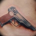 фото тату с пистолето 04.03.2019 №043 - photo tattoo with a gun - tatufoto.com