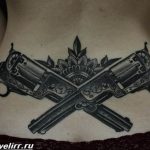 фото тату с пистолето 04.03.2019 №045 - photo tattoo with a gun - tatufoto.com