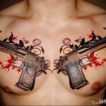 фото тату с пистолето 04.03.2019 №056 - photo tattoo with a gun - tatufoto.com