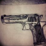 фото тату с пистолето 04.03.2019 №060 - photo tattoo with a gun - tatufoto.com
