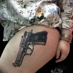 фото тату с пистолето 04.03.2019 №074 - photo tattoo with a gun - tatufoto.com