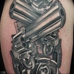 фото тату с пистолето 04.03.2019 №097 - photo tattoo with a gun - tatufoto.com