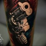 фото тату с пистолето 04.03.2019 №106 - photo tattoo with a gun - tatufoto.com
