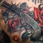 фото тату с пистолето 04.03.2019 №122 - photo tattoo with a gun - tatufoto.com