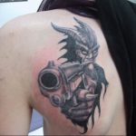 фото тату с пистолето 04.03.2019 №127 - photo tattoo with a gun - tatufoto.com