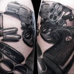 фото тату с пистолето 04.03.2019 №129 - photo tattoo with a gun - tatufoto.com