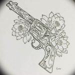 фото тату с пистолето 04.03.2019 №134 - photo tattoo with a gun - tatufoto.com