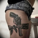 фото тату с пистолето 04.03.2019 №149 - photo tattoo with a gun - tatufoto.com