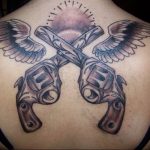 фото тату с пистолето 04.03.2019 №164 - photo tattoo with a gun - tatufoto.com