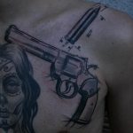 фото тату с пистолето 04.03.2019 №166 - photo tattoo with a gun - tatufoto.com