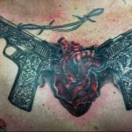 фото тату с пистолето 04.03.2019 №197 - photo tattoo with a gun - tatufoto.com