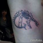фото тату скелет динозавра 25.03.2019 №066 - dinosaur skeleton tattoo - tatufoto.com