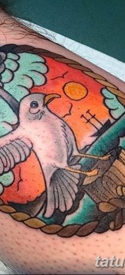 фото тату чайка 06.03.2019 №068 — photo tattoo seagull — tatufoto.com