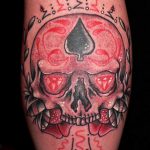 фото тату череп с кровью 19.03.2019 №025 - blood skull tattoo - tatufoto.com