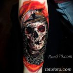 фото тату череп с кровью 19.03.2019 №066 - blood skull tattoo - tatufoto.com