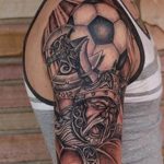 фото футбольный мяч 29.03.2019 №062 - tattoo soccer ball - tatufoto.com
