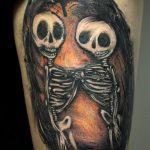 фото человек скелет тату 26.03.2019 №014 - human skeleton tattoo - tatufoto.com