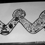 черно белый эскиз тату в стиле олд скул 11.03.2019 №035 - tattoo sketch - tatufoto.com