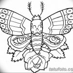 черно белый эскиз тату в стиле олд скул 11.03.2019 №042 - tattoo sketch - tatufoto.com