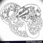 черно белый эскиз тату змея 11.03.2019 №049 - tattoo sketch - tatufoto.com