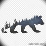 черно белый эскиз тату рисункок медведь 11.03.2019 №018 - tattoo sketch - tatufoto.com