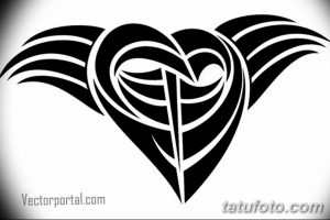 черно белый эскиз тату рисункок сердце 11.03.2019 №074 - tattoo sketch - tatufoto.com