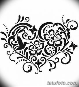 черно белый эскиз тату рисункок сердце 11.03.2019 №079 - tattoo sketch - tatufoto.com