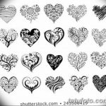 черно белый эскиз тату рисункок сердце 11.03.2019 №080 - tattoo sketch - tatufoto.com