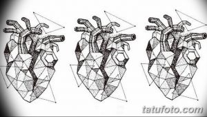 черно белый эскиз тату рисункок сердце 11.03.2019 №085 - tattoo sketch - tatufoto.com