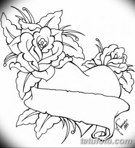 черно белый эскиз тату рисункок сердце 11.03.2019 №087 - tattoo sketch - tatufoto.com