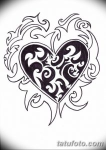 черно белый эскиз тату рисункок сердце 11.03.2019 №088 - tattoo sketch - tatufoto.com
