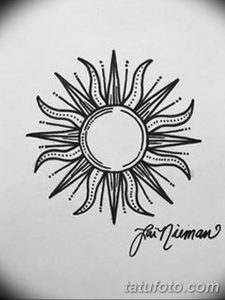 черно белый эскиз тату рисункок солнце 11.03.2019 №001 - tattoo sketch - tatufoto.com