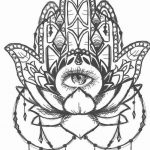 черно белый эскиз тату рисункок цветочный 11.03.2019 №038 - tattoo sketch - tatufoto.com