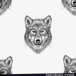 черно белый эскиз тату с животным волк 11.03.2019 №013 - tattoo sketch - tatufoto.com