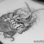 черно белый эскиз тату с ласточкой 11.03.2019 №042 - tattoo sketch - tatufoto.com