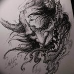 черный тату эскиз для девушки 08.03.2019 №081 - tattoo sketches - tatufoto.com