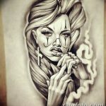 чикано тату эскизы девушки 08.03.2019 №006 - tattoo sketches - tatufoto.com