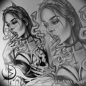 чикано тату эскизы девушки 08.03.2019 №008 - tattoo sketches - tatufoto.com